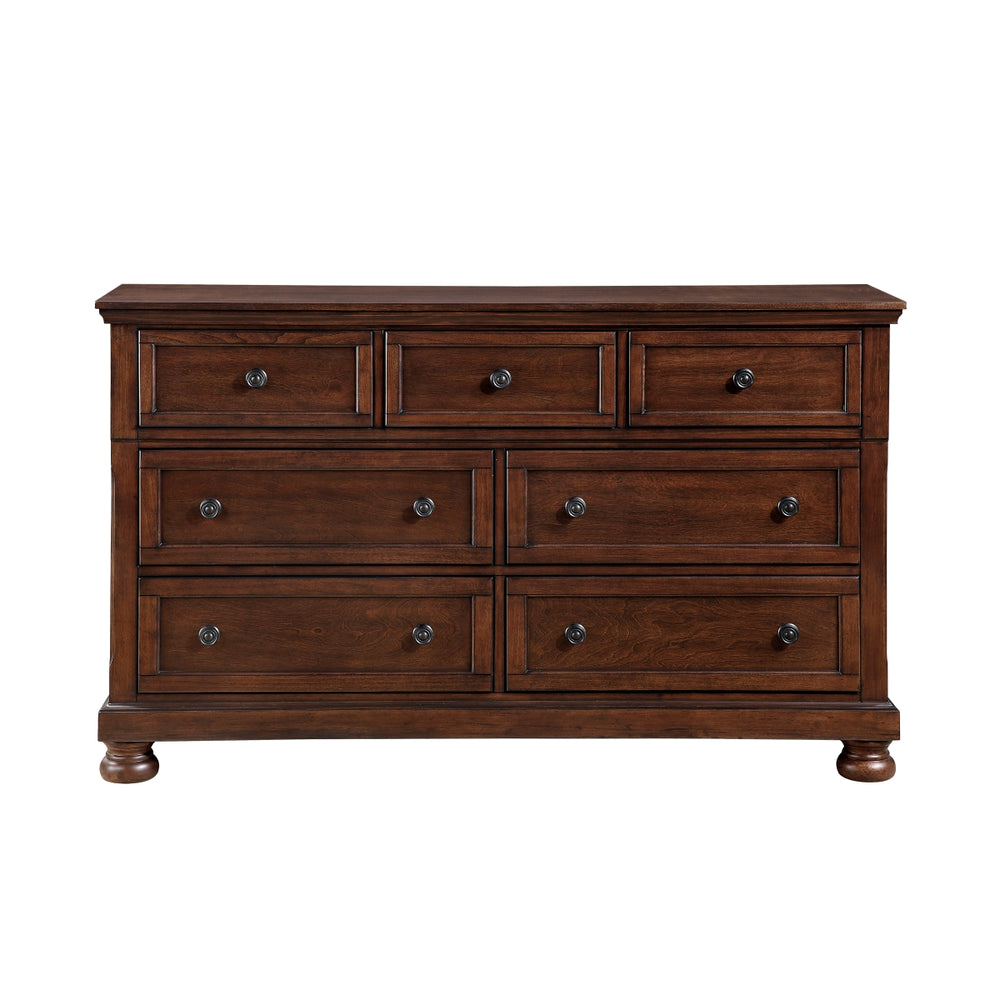 Magnolia Dark Cherry Dresser with Arched Mirror