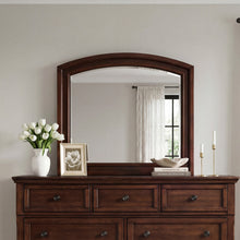Magnolia Dark Cherry Dresser with Arched Mirror