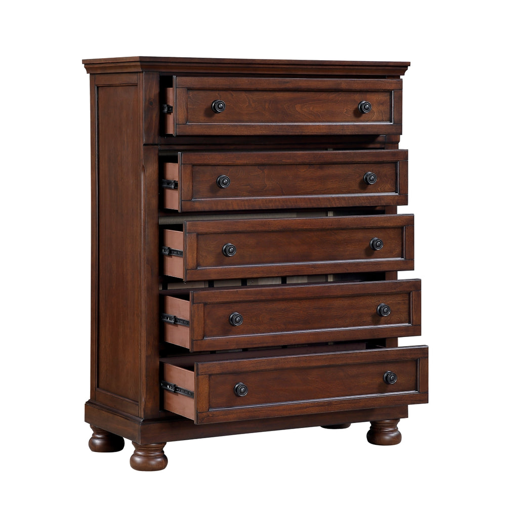 Magnolia Dark Cherry 5-Drawer Chest