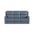 Flexsteel Oasis Leather Power Reclining Sofa with Power Headrests, Lumbar, Heat & Massage