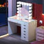 Em Vanity Desk - 8 Storage Drawers with Full Light