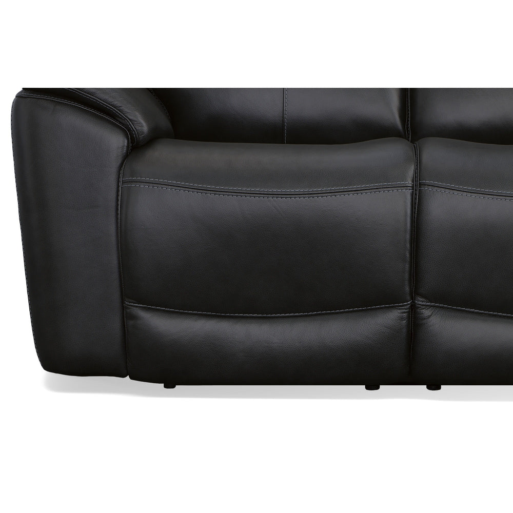 Flexsteel Crew Leather Power Reclining Sofa with Power Headrests & Lumbar