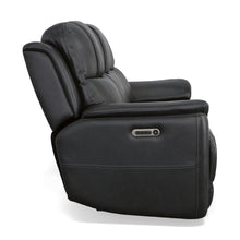 Flexsteel Crew Leather Power Reclining Sofa with Power Headrests & Lumbar