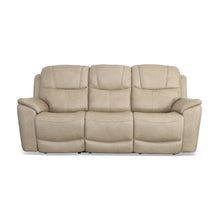Flexsteel Crew Leather Power Reclining Sofa with Power Headrests & Lumbar