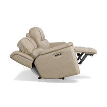 Flexsteel Crew Leather Power Reclining Sofa with Power Headrests & Lumbar