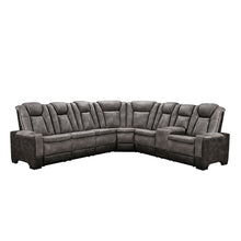 Rider Collection Power Reclining Sectional - Gray angle