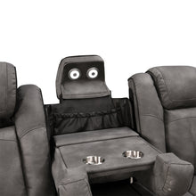Power Reclining Sectional with Console – Gray