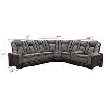 Power Reclining Sectional with Console – Gray