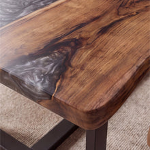 Black Walnut Gray Epoxy River Dining Table