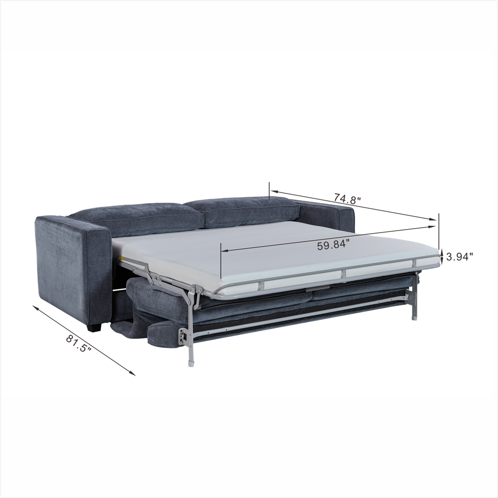 Convertible Sofa Bed in Blue