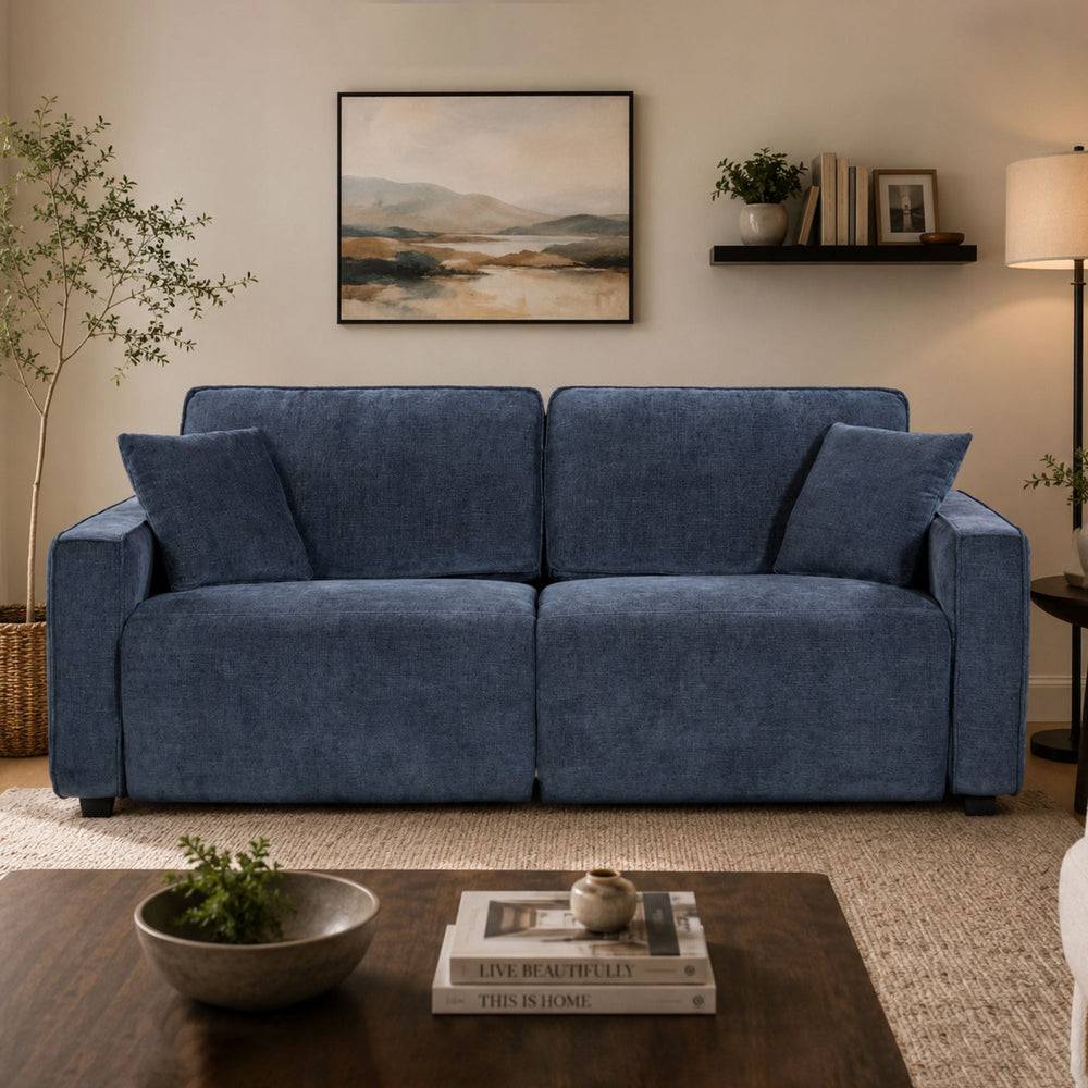 Convertible Sofa Bed in Blue