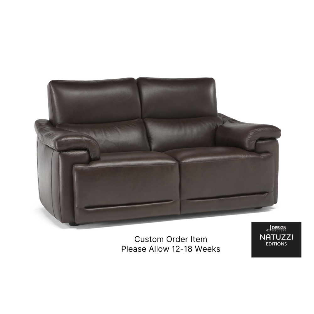 Brama Dual Power Reclining Loveseat By Natuzzi