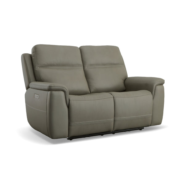Flexsteel Sawyer Power Reclining Loveseat with Power Headrest & Lumbar