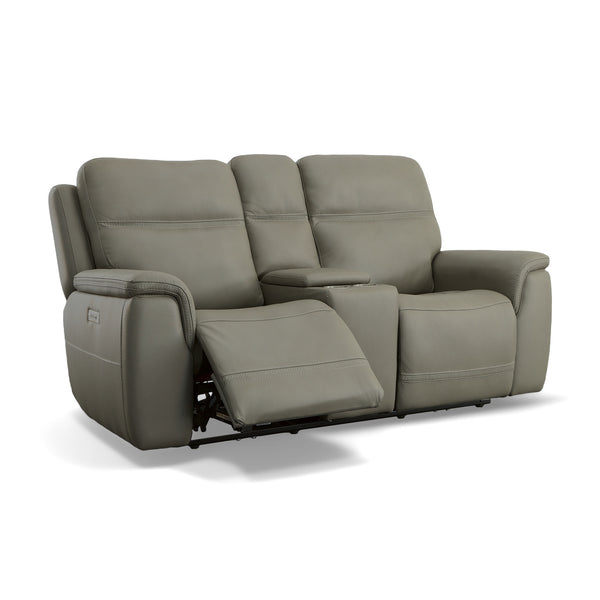 Flexsteel Sawyer Power Reclining Console Loveseat with Power Headrest & Lumbar alternate view