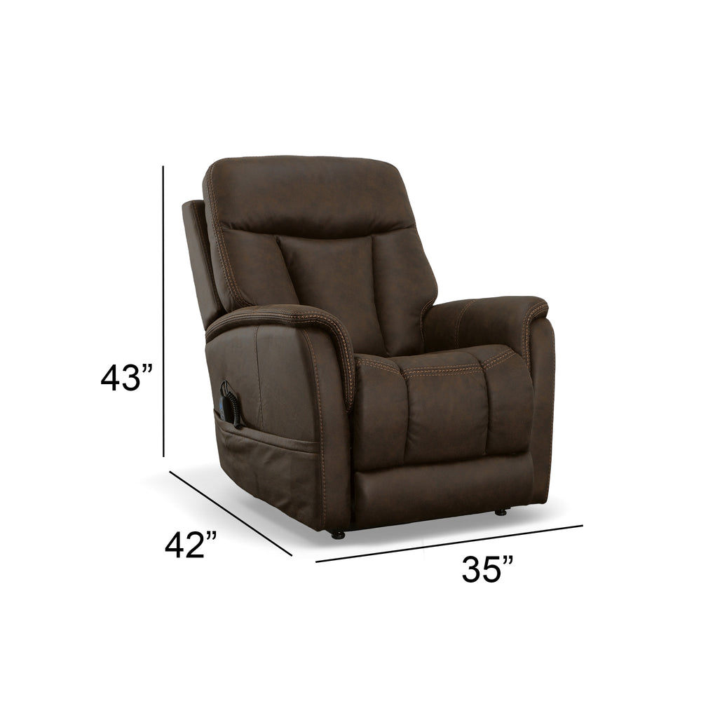Atlas Fabric Power Lift Recliner with Power Headrest & Lumbar