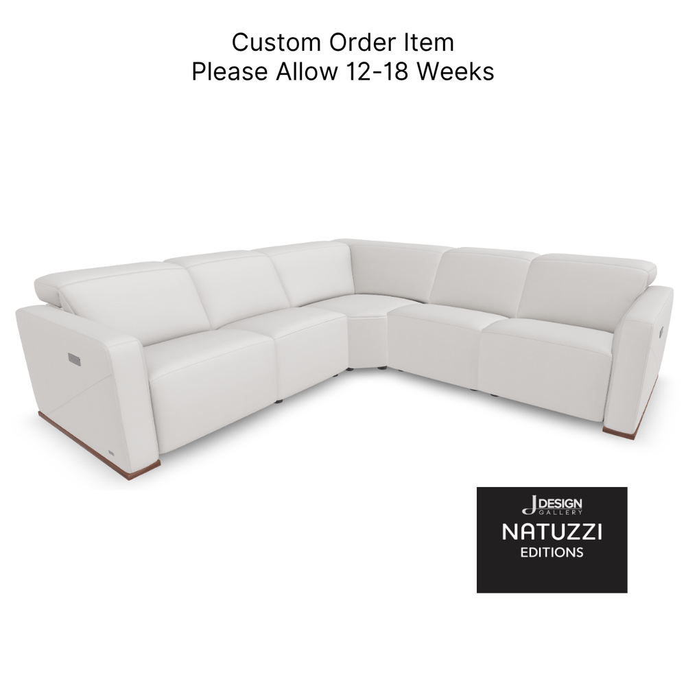 BALTIMORA Power Dual Recliner 5pc Sectional by Natuzzi