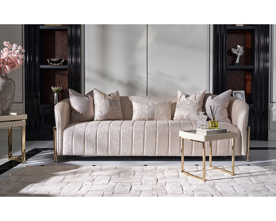 Lumière Collection Sofa — Opal Gold Complete Room