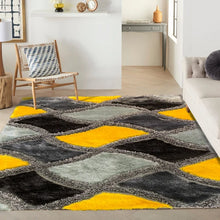 J.D.G Design Shag Area Rug (Yellow)