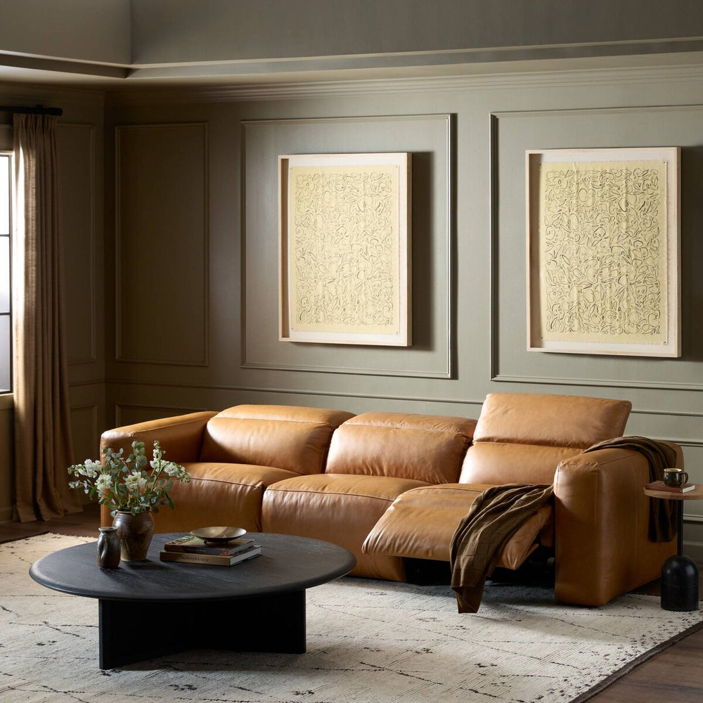 Cloud Leather Power Recliner 3-Piece Sectional