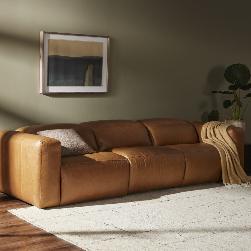Cloud Leather Power Recliner 3-Piece Sectional