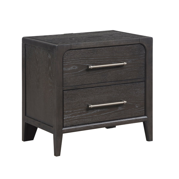 Onyx Black Nightstand with USB Charging alternate view