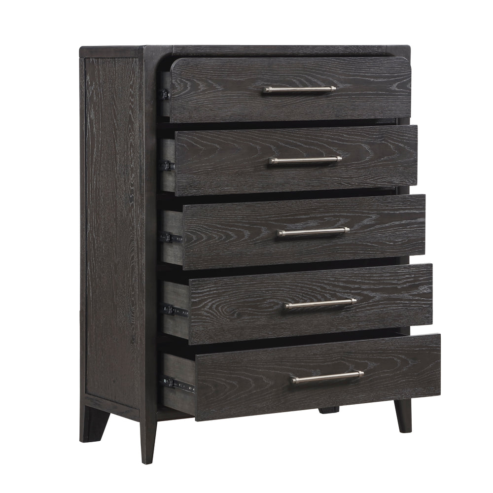 Onyx Black 5-Drawer Chest