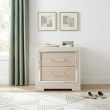 Opal Gray Glam Nightstand