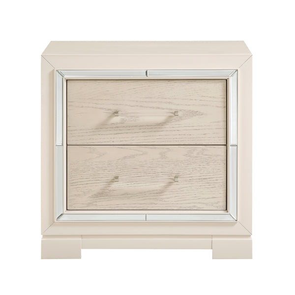 Opal Gray Glam Nightstand