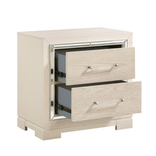 Opal Gray Glam Nightstand