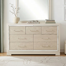 Opal Gray Glam 7-Drawer Dresser