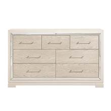 Opal Gray Glam 7-Drawer Dresser