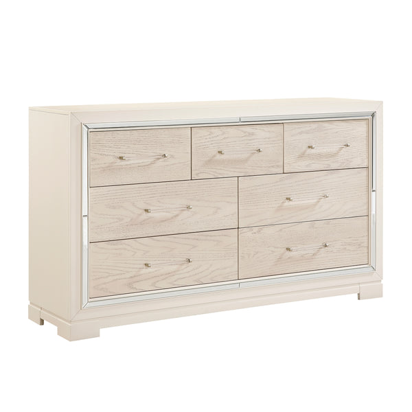Opal Gray Glam 7-Drawer Dresser alternate view