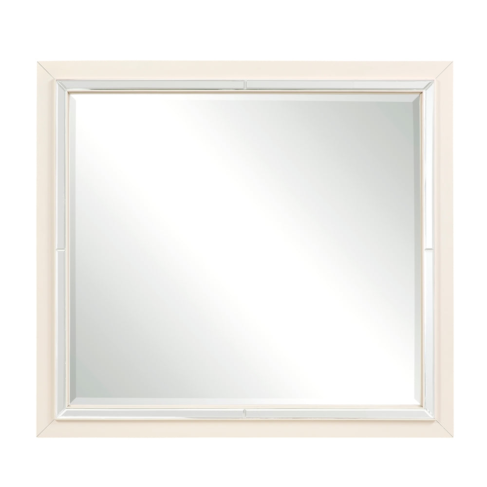 Opal Gray Glam Dresser Mirror