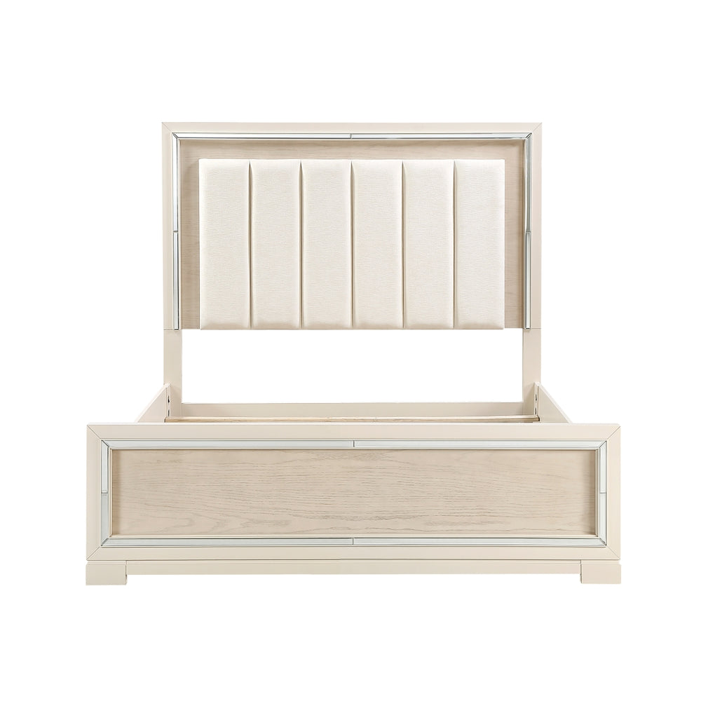 Opal Gray Glam Bed
