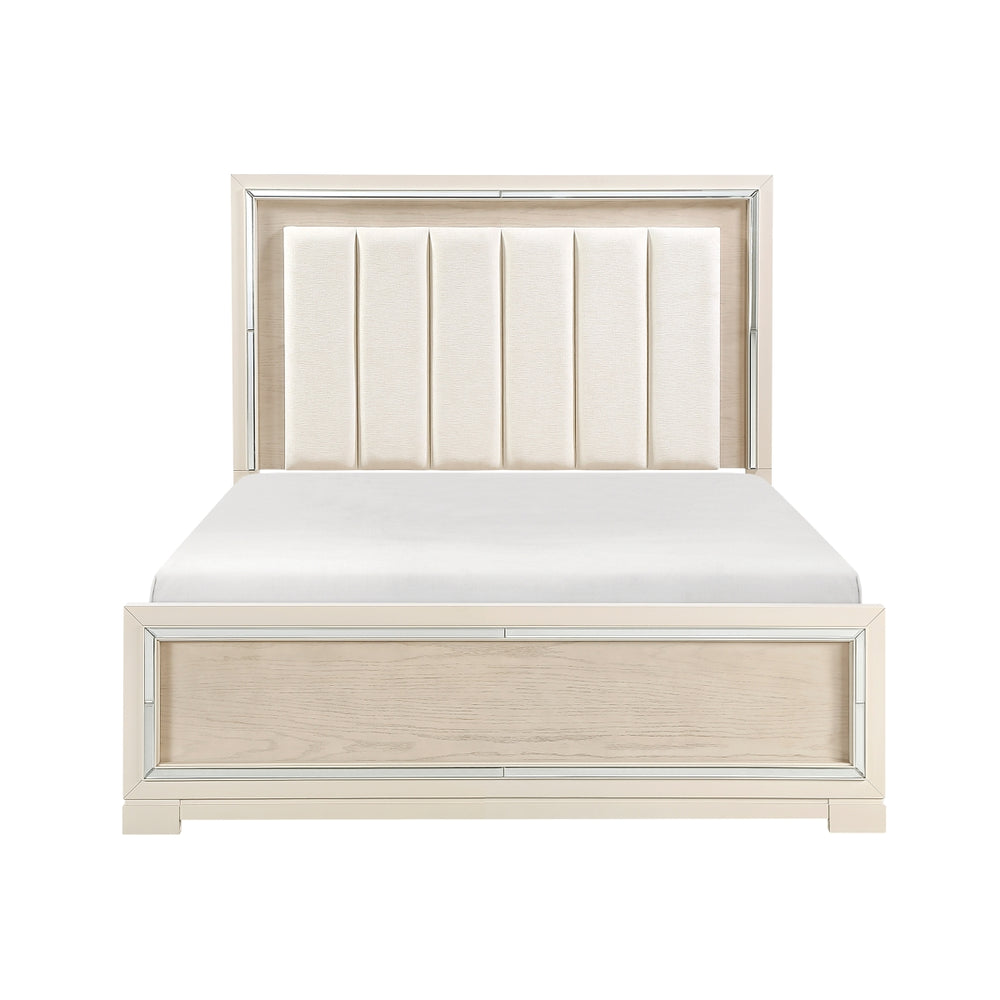 Opal Gray Glam Bed