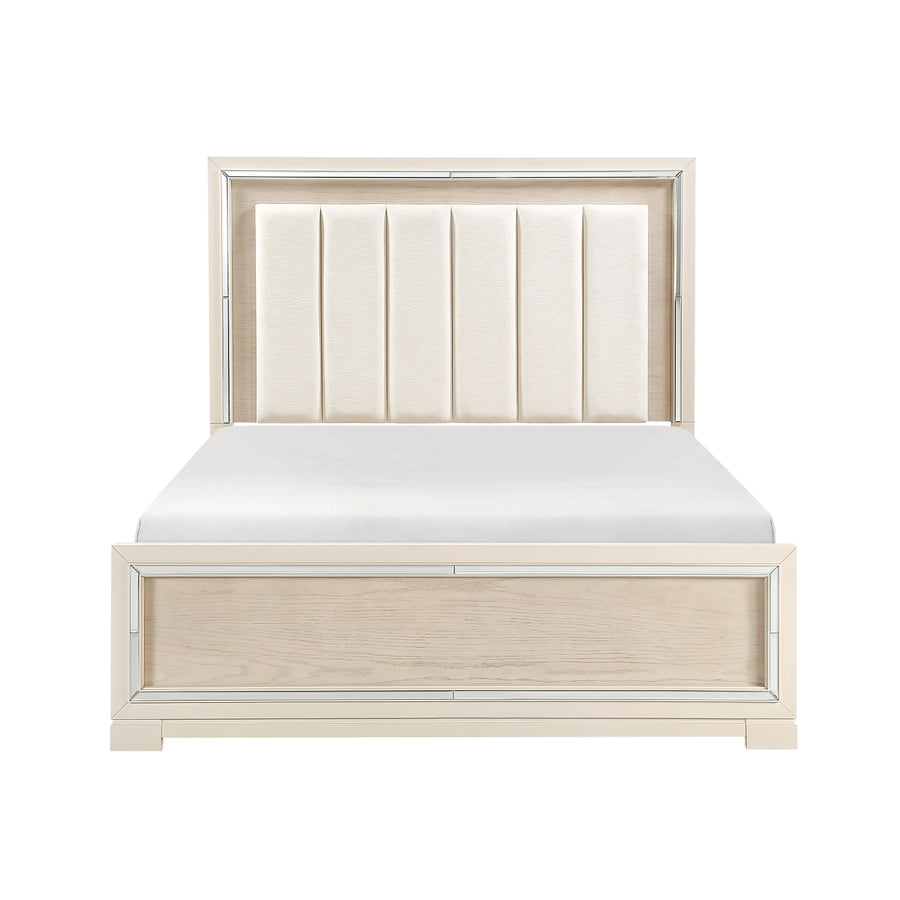 Opal Gray Glam Bed