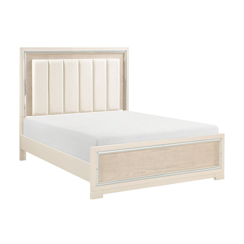 Opal Gray Glam Bed