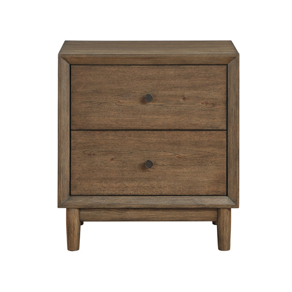 Vesper Brown Nightstand with USB Charging