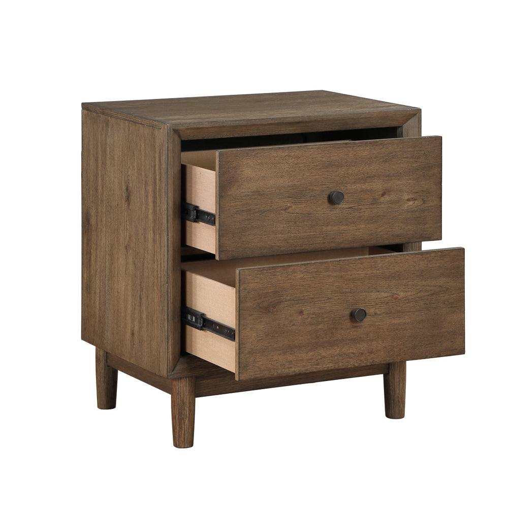 Vesper Brown Nightstand with USB Charging