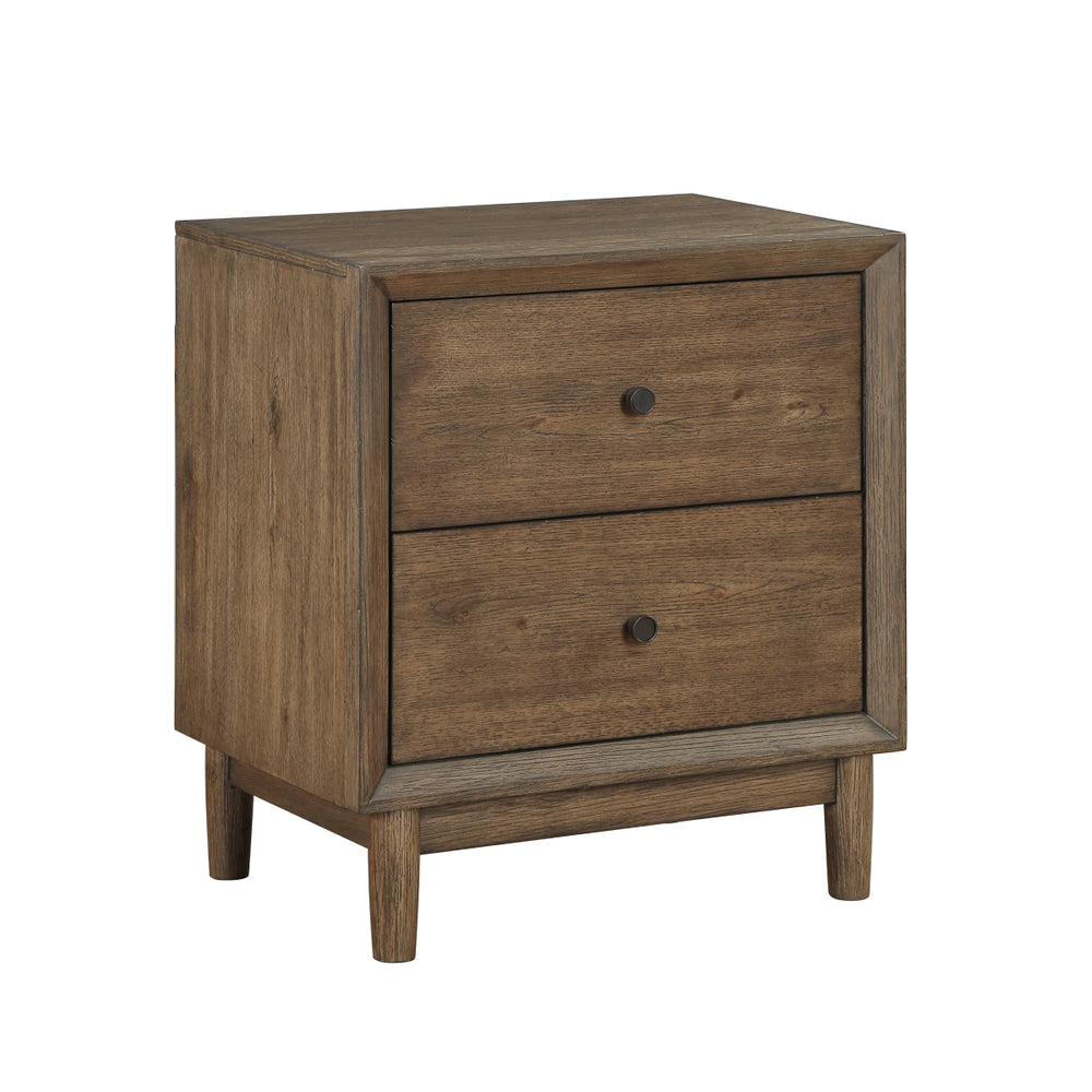 Vesper Brown Nightstand with USB Charging