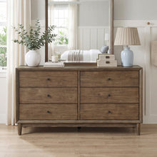 Vesper Brown 6-Drawer Dresser