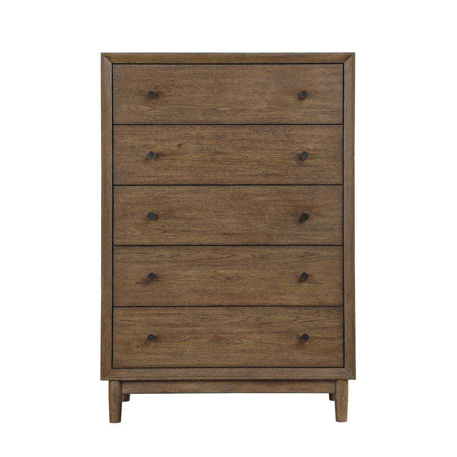 Vesper Brown 5-Drawer Chest