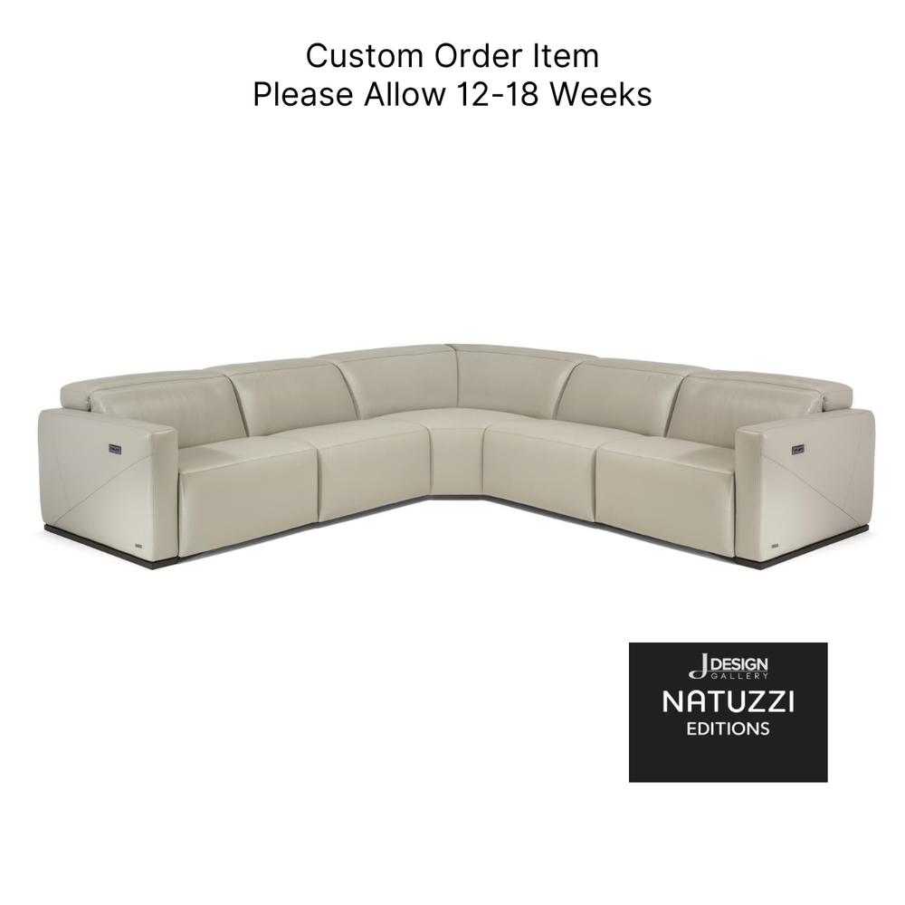 BALTIMORA Power Dual Recliner 5pc Sectional by Natuzzi