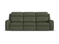 Felix Leather Power Reclining Sofa with Power Headrest, Lumbar, Heat & Massage