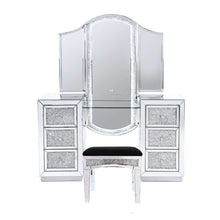 Emily Mirrored Vanity With LED Lights & Stool