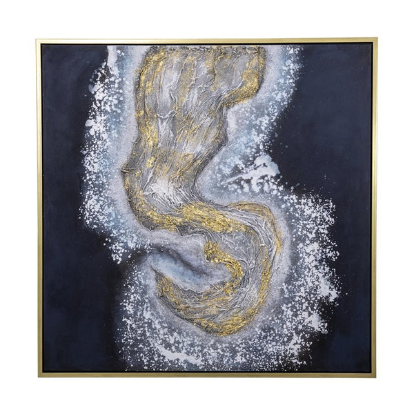 3D Hand-painted canvas | Gold foil accents | Textured details