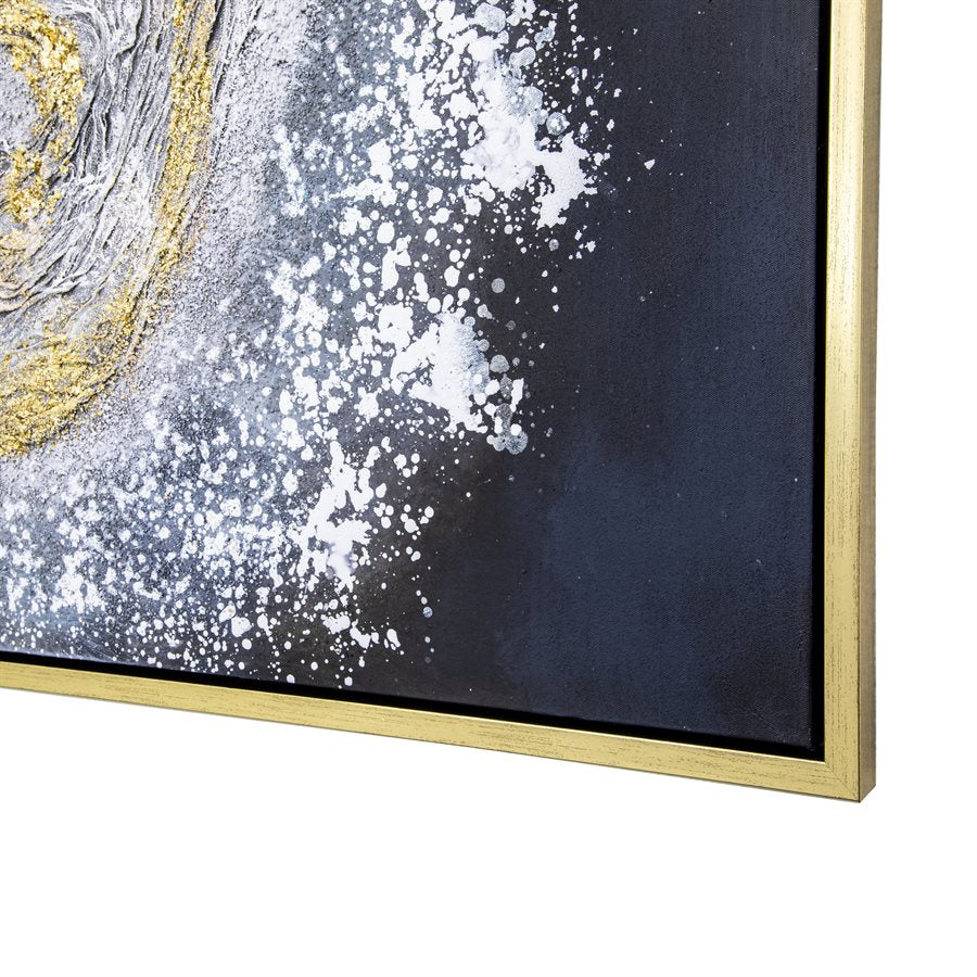 3D Hand-painted canvas | Gold foil accents | Textured details