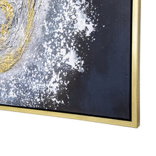 3D Hand-painted canvas | Gold foil accents | Textured details