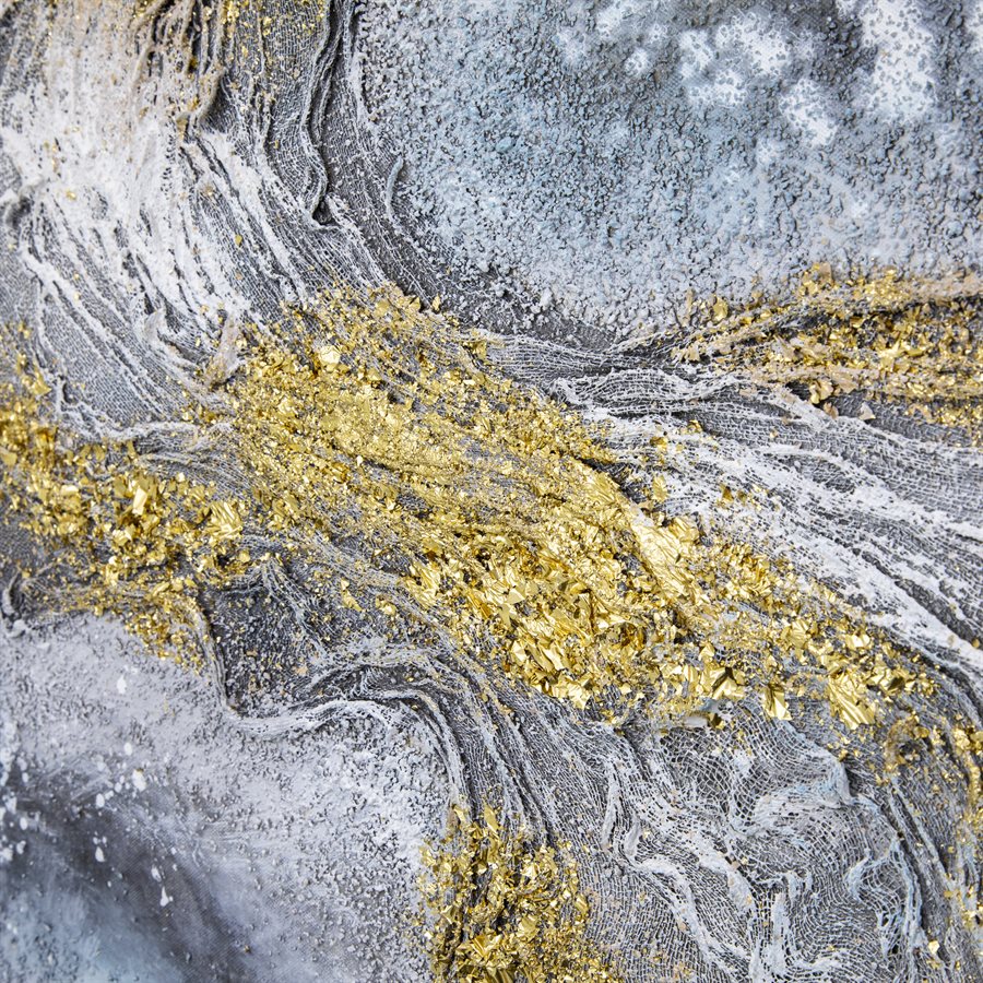 3D Hand-painted canvas | Gold foil accents | Textured details