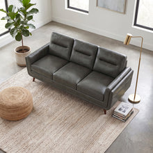 Graphite Top-Grain Leather Sofa